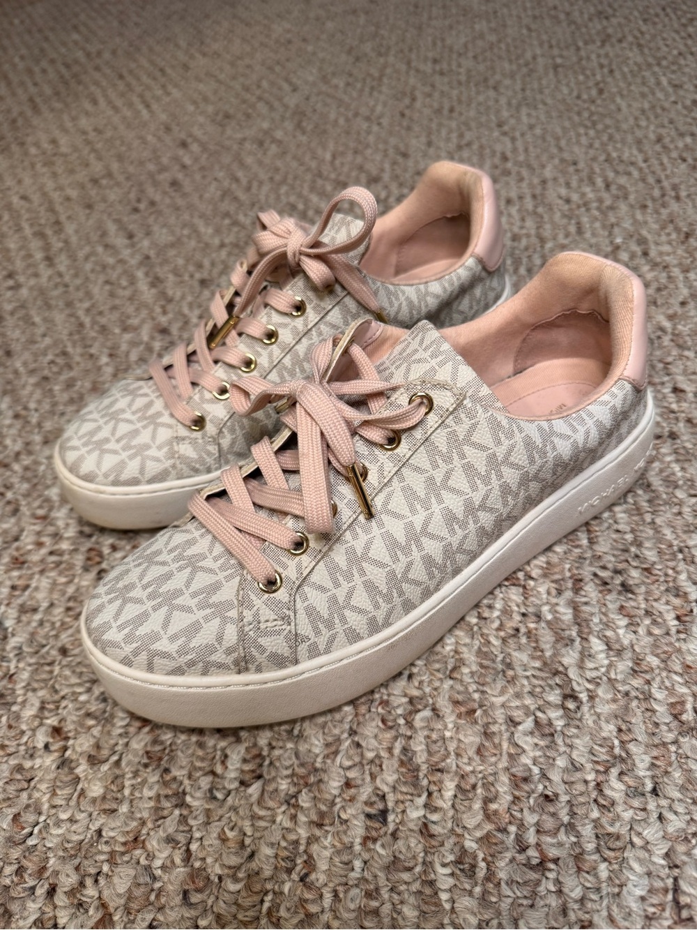 Michael Kors White + Pink sneaker